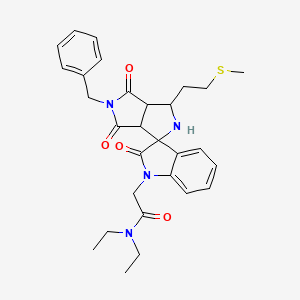 2-[5'-Benzyl-3'-[2-(methylthio)ethyl]-2,4',6'-trioxo-3',3A',4',5',6',6A'-hexahydro-2'H-spiro[indole-3,1'-pyrrolo[3,4-C]pyrrol]-1(2H)-YL]-N,N-diethylacetamide