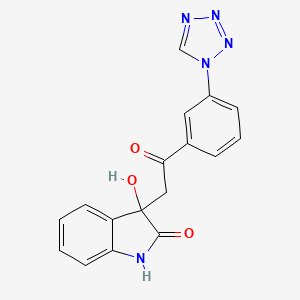 3-hydroxy-3-{2-oxo-2-[3-(1H-tetrazol-1-yl)phenyl]ethyl}-1,3-dihydro-2H-indol-2-one