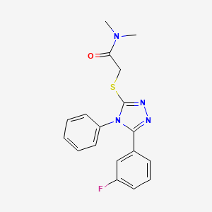 2-{[5-(3-fluorophenyl)-4-phenyl-4H-1,2,4-triazol-3-yl]sulfanyl}-N,N-dimethylacetamide