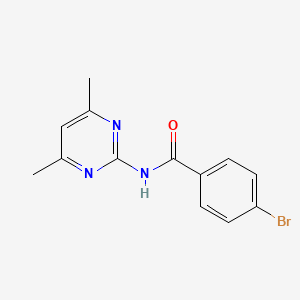 molecular formula C13H12BrN3O B11088294 4-bromo-N-(4,6-dimethylpyrimidin-2-yl)benzamide 