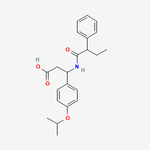 molecular formula C22H27NO4 B11088302 3-[(2-Phenylbutanoyl)amino]-3-[4-(propan-2-yloxy)phenyl]propanoic acid 