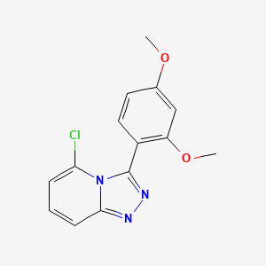 molecular formula C14H12ClN3O2 B11088317 5-Chloro-3-(2,4-dimethoxyphenyl)[1,2,4]triazolo[4,3-a]pyridine 