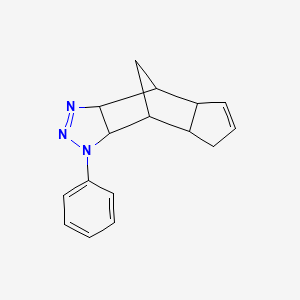 molecular formula C16H17N3 B11088328 1-Phenyl-1,3a,4,4a,7,7a,8,8a-octahydro-4,8-methanoindeno[5,6-d][1,2,3]triazole 