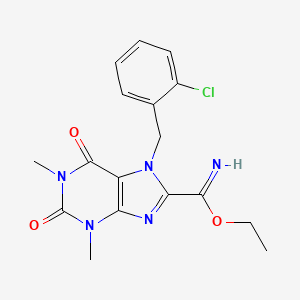 Ethyl 7-(2-chlorobenzyl)-1,3-dimethyl-2,6-dioxo-2,3,6,7-tetrahydro-1H-purine-8-carboximidoate