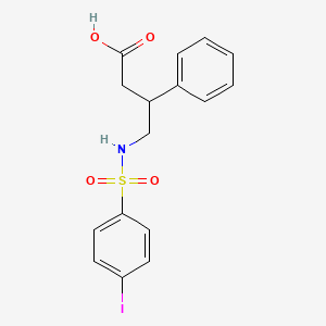 molecular formula C16H16INO4S B11088390 4-{[(4-Iodophenyl)sulfonyl]amino}-3-phenylbutanoic acid 