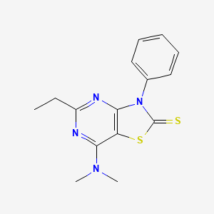 7-(dimethylamino)-5-ethyl-3-phenyl[1,3]thiazolo[4,5-d]pyrimidine-2(3H)-thione