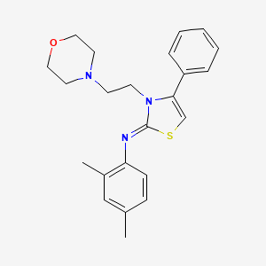 molecular formula C23H27N3OS B11088443 2,4-dimethyl-N-[(2Z)-3-[2-(morpholin-4-yl)ethyl]-4-phenyl-1,3-thiazol-2(3H)-ylidene]aniline 