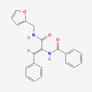 N-{(1Z)-3-[(furan-2-ylmethyl)amino]-3-oxo-1-phenylprop-1-en-2-yl}benzamide