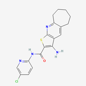 3-Amino-N-(5-chloro-2-pyridinyl)-6,7,8,9-tetrahydro-5H-cyclohepta[B]thieno[3,2-E]pyridine-2-carboxamide