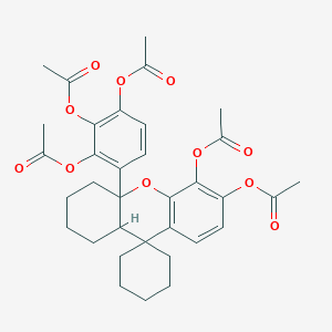 4-[5',6'-bis(acetyloxy)-1',3',4',9a'-tetrahydrospiro[cyclohexane-1,9'-xanthen]-4a'(2'H)-yl]benzene-1,2,3-triyl triacetate