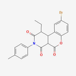 9-bromo-1-ethyl-3-(4-methylphenyl)-4a,10b-dihydro-2H-chromeno[3,4-c]pyridine-2,4,5(1H,3H)-trione