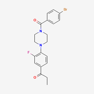 1-{4-[4-(4-Bromobenzoyl)piperazin-1-yl]-3-fluorophenyl}propan-1-one