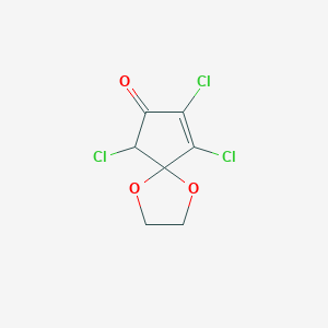 molecular formula C7H5Cl3O3 B11088590 6,8,9-Trichloro-1,4-dioxaspiro[4.4]non-8-en-7-one CAS No. 49672-93-7