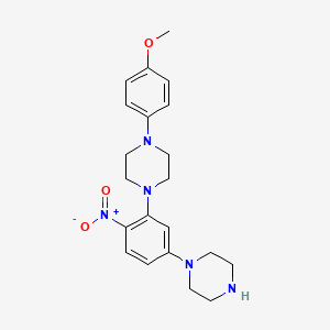 1-(4-Methoxyphenyl)-4-[2-nitro-5-(piperazin-1-yl)phenyl]piperazine