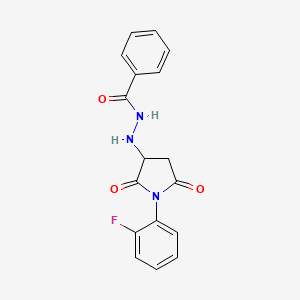 N'-[1-(2-fluorophenyl)-2,5-dioxopyrrolidin-3-yl]benzohydrazide