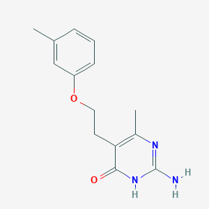 4(3H)-Pyrimidinone, 2-amino-6-methyl-5-[2-(3-methylphenoxy)ethyl]-