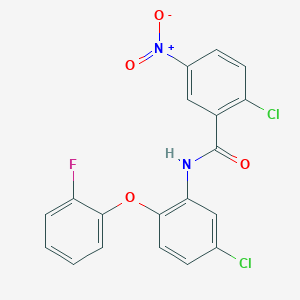 2-chloro-N-[5-chloro-2-(2-fluorophenoxy)phenyl]-5-nitrobenzamide