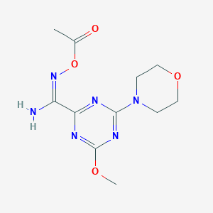 1,3,5-Triazine-2-carboximidamide, N'-(acetyloxy)-4-methoxy-6-(4-morpholinyl)-