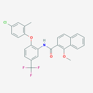 N-[2-(4-chloro-2-methylphenoxy)-5-(trifluoromethyl)phenyl]-1-methoxynaphthalene-2-carboxamide