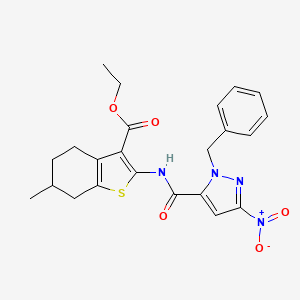 ethyl 2-{[(1-benzyl-3-nitro-1H-pyrazol-5-yl)carbonyl]amino}-6-methyl-4,5,6,7-tetrahydro-1-benzothiophene-3-carboxylate