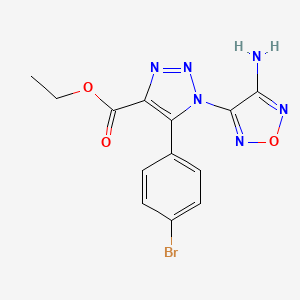 ethyl 1-(4-amino-1,2,5-oxadiazol-3-yl)-5-(4-bromophenyl)-1H-1,2,3-triazole-4-carboxylate