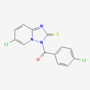 (4-Chlorophenyl)(6-chloro-2-thioxo-2H-[1,2,4]triazolo[1,5-a]pyridin-3-yl)methanone