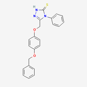 5-{[4-(Benzyloxy)phenoxy]methyl}-4-phenyl-4H-1,2,4-triazol-3-ylhydrosulfide