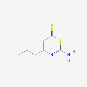 molecular formula C7H10N2S2 B11088792 2-Amino-4-propyl-6H-1,3-thiazine-6-thione 