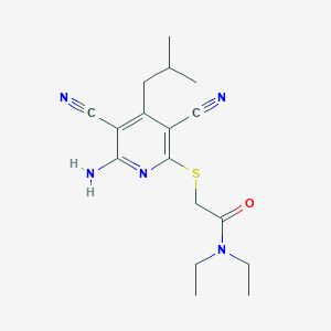 2-(6-Amino-3,5-dicyano-4-isobutyl-pyridin-2-ylsulfanyl)-N,N-diethyl-acetamide