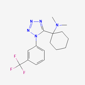 molecular formula C16H20F3N5 B11088855 N,N-dimethyl-1-{1-[3-(trifluoromethyl)phenyl]-1H-tetrazol-5-yl}cyclohexanamine 