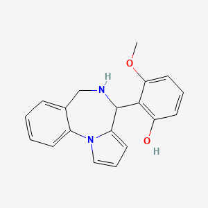 molecular formula C19H18N2O2 B11088899 2-(5,6-dihydro-4H-pyrrolo[1,2-a][1,4]benzodiazepin-4-yl)-3-methoxyphenol 