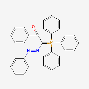 1-phenyl-2-[(E)-phenyldiazenyl]-2-(triphenyl-lambda~5~-phosphanylidene)ethanone