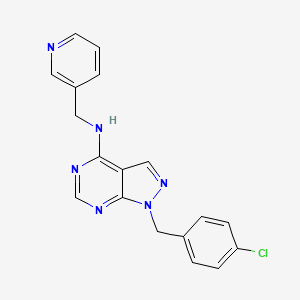 1-[(4-chlorophenyl)methyl]-N-(pyridin-3-ylmethyl)pyrazolo[3,4-d]pyrimidin-4-amine