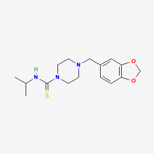 4-(1,3-benzodioxol-5-ylmethyl)-N-(propan-2-yl)piperazine-1-carbothioamide