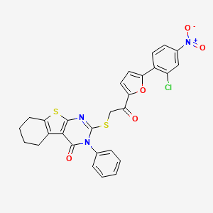 2-({2-[5-(2-chloro-4-nitrophenyl)furan-2-yl]-2-oxoethyl}sulfanyl)-3-phenyl-5,6,7,8-tetrahydro[1]benzothieno[2,3-d]pyrimidin-4(3H)-one