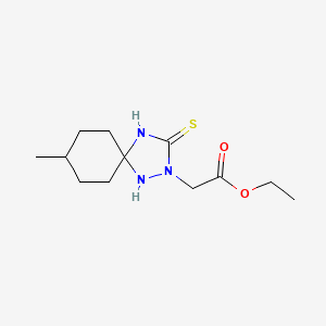 Ethyl (8-methyl-3-thioxo-1,2,4-triazaspiro[4.5]dec-2-yl)acetate