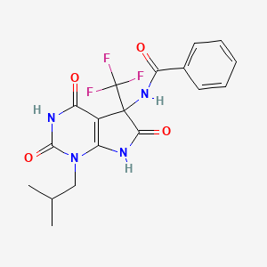 N-[1-(2-methylpropyl)-2,4,6-trioxo-5-(trifluoromethyl)-2,3,4,5,6,7-hexahydro-1H-pyrrolo[2,3-d]pyrimidin-5-yl]benzamide