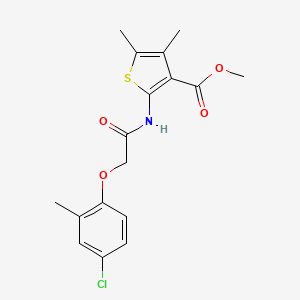 molecular formula C17H18ClNO4S B11088987 Methyl 2-{[(4-chloro-2-methylphenoxy)acetyl]amino}-4,5-dimethylthiophene-3-carboxylate 