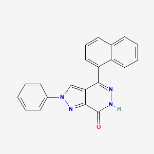 molecular formula C21H14N4O B11089002 4-(1-naphthyl)-2-phenyl-2,6-dihydro-7H-pyrazolo[3,4-d]pyridazin-7-one 