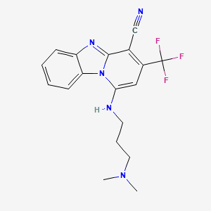 1-[3-(Dimethylamino)propylamino]-3-(trifluoromethyl)pyrido[1,2-a]benzimidazole-4-carbonitrile