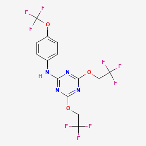 4,6-bis(2,2,2-trifluoroethoxy)-N-[4-(trifluoromethoxy)phenyl]-1,3,5-triazin-2-amine