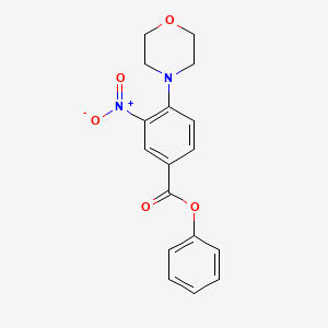 molecular formula C17H16N2O5 B11089082 Phenyl 4-(morpholin-4-yl)-3-nitrobenzoate 