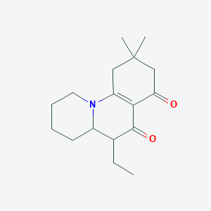 molecular formula C17H25NO2 B11089147 5-ethyl-9,9-dimethyl-3,4,4a,5,9,10-hexahydro-1H-pyrido[1,2-a]quinoline-6,7(2H,8H)-dione 