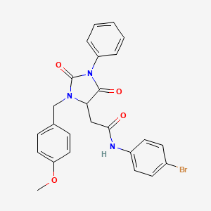 N-(4-bromophenyl)-2-[3-(4-methoxybenzyl)-2,5-dioxo-1-phenylimidazolidin-4-yl]acetamide