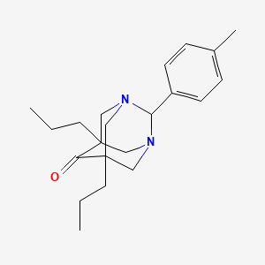 2-(4-Methylphenyl)-5,7-dipropyl-1,3-diazatricyclo[3.3.1.1~3,7~]decan-6-one