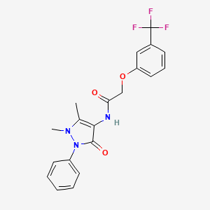 N-(1,5-dimethyl-3-oxo-2-phenyl-2,3-dihydro-1H-pyrazol-4-yl)-2-[3-(trifluoromethyl)phenoxy]acetamide