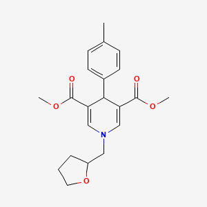 Dimethyl 4-(4-methylphenyl)-1-(tetrahydrofuran-2-ylmethyl)-1,4-dihydropyridine-3,5-dicarboxylate