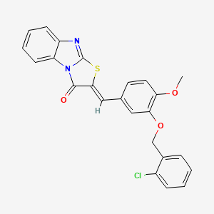 (2Z)-2-{3-[(2-chlorobenzyl)oxy]-4-methoxybenzylidene}[1,3]thiazolo[3,2-a]benzimidazol-3(2H)-one