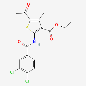 Ethyl 5-acetyl-2-{[(3,4-dichlorophenyl)carbonyl]amino}-4-methylthiophene-3-carboxylate