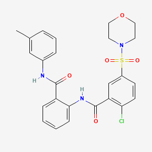 2-chloro-N-{2-[(3-methylphenyl)carbamoyl]phenyl}-5-(morpholin-4-ylsulfonyl)benzamide